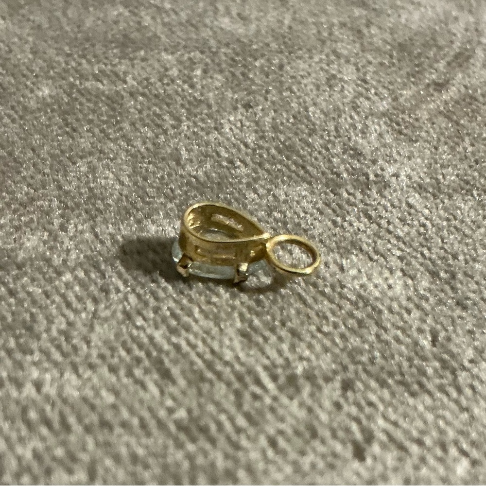 14k Aquamarine Charm - Picture 2 of 12